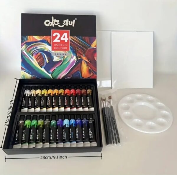 ชุดสีอะคริลิค-12-สีและ-24-สีสำหรับงานศิลปะ